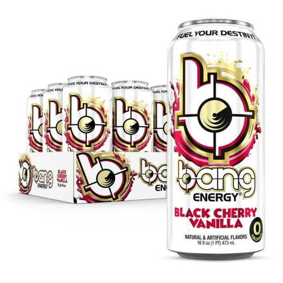 Bang Black Cherry Vanilla Energy Drink, 16 oz, 12 Pack Cans