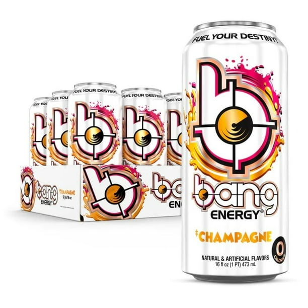 Bang Champagne Energy Drink, 16 oz, 12 Pack for Office - Walmart