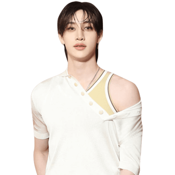 Bang Chan (White Outfit) Half Body Buddy Cutout