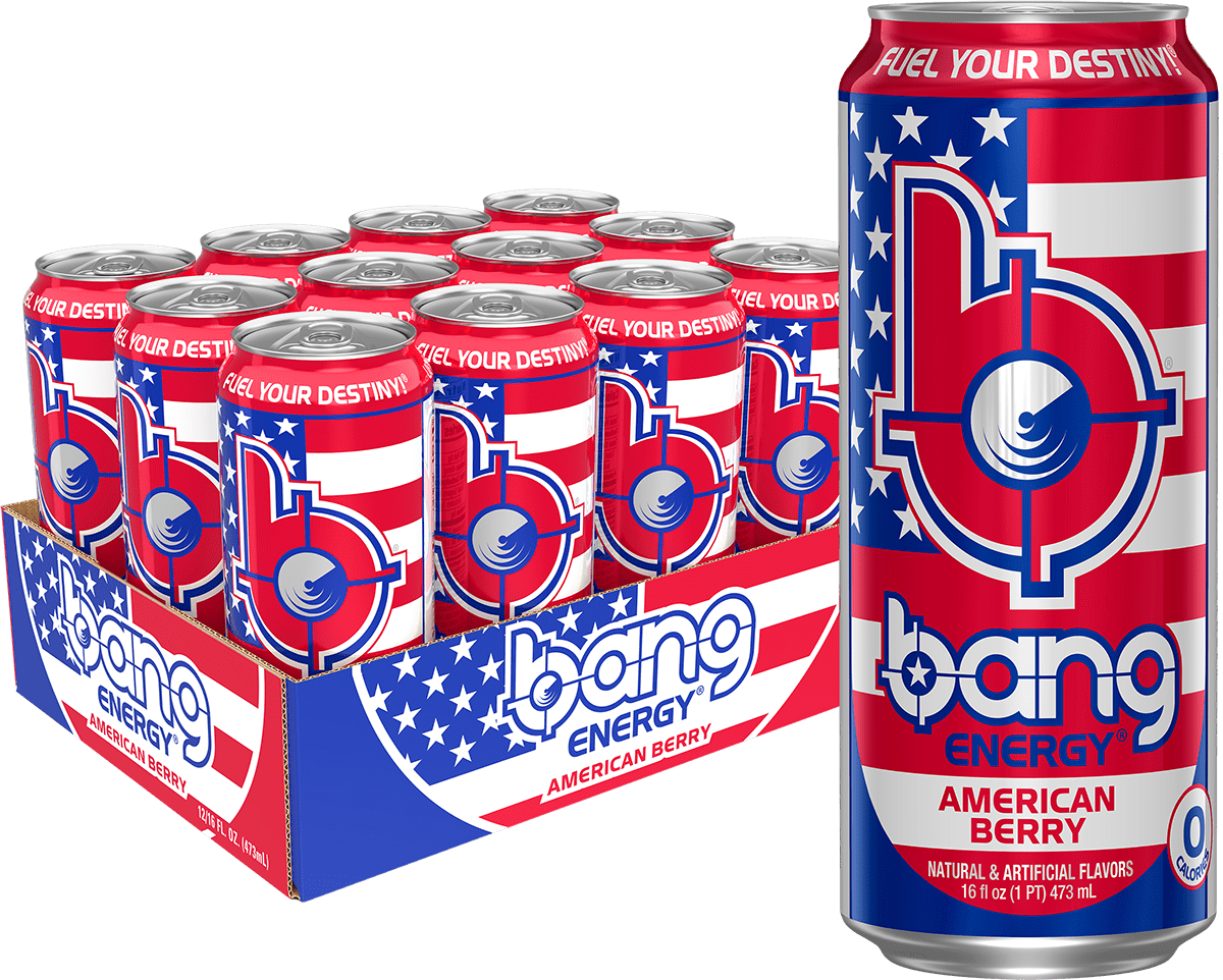 Bang Energy Drink, American Berry, 16 fl oz, 12 cans