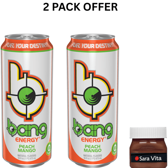 Bang Energy Peach Mango, Energy Drink, 1 Count, 16 fl oz