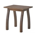 thumbnail image 1 of Bang Outdoor Accent Table, 19 Inch, Gray Acacia Wood Slatted Top, 1 of 3