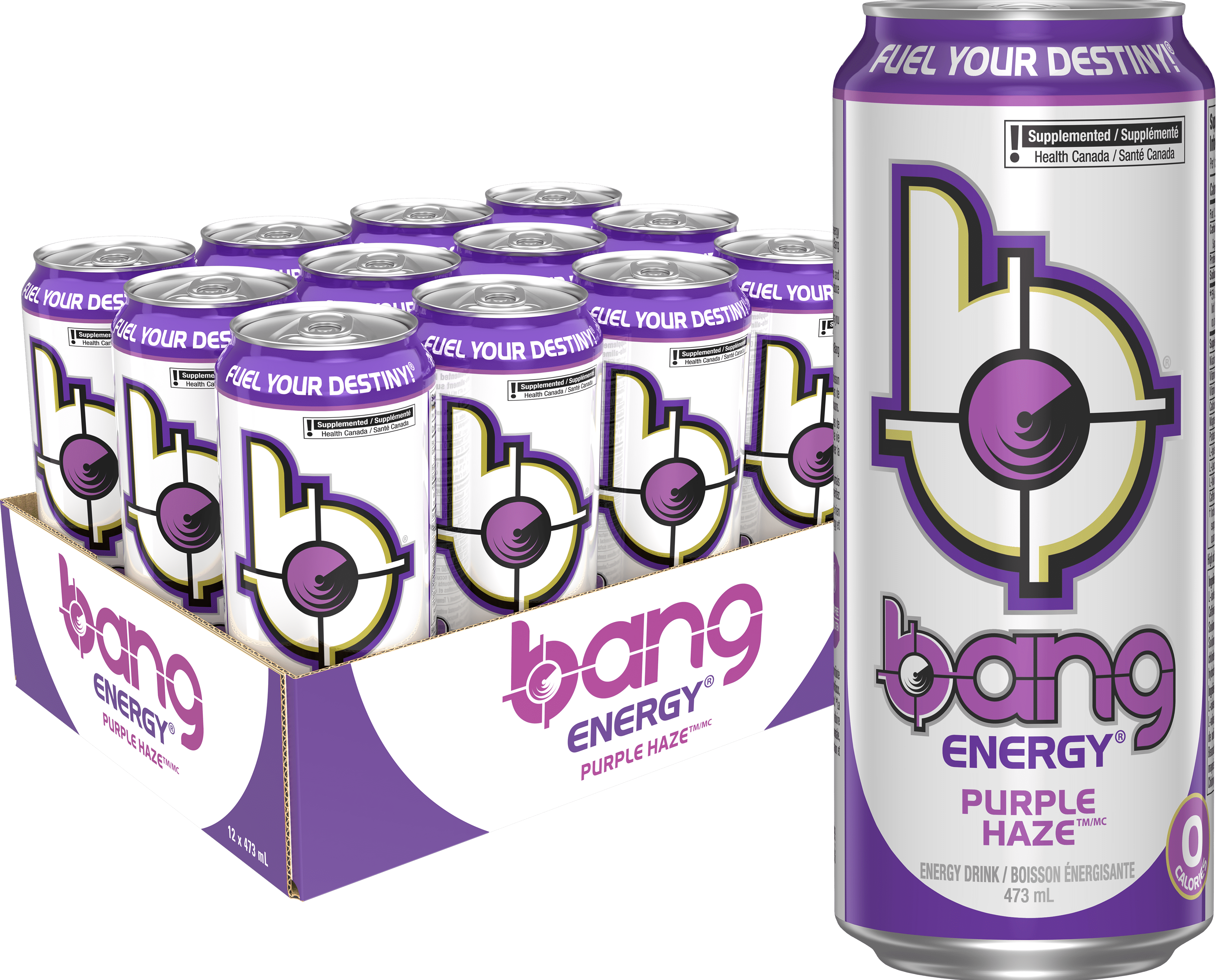 Bang Purple Haze Energy Drink, 16 oz, 12 Pack Cans