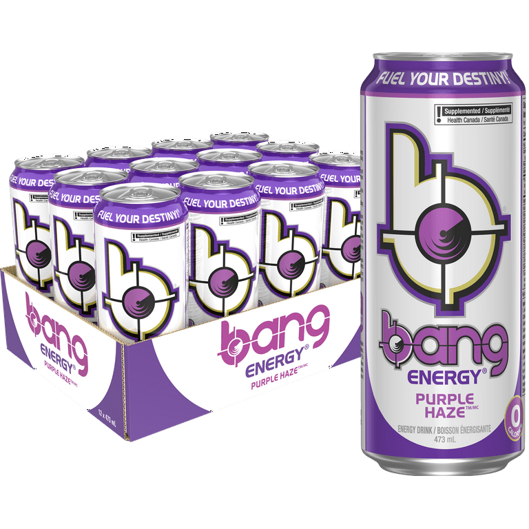 Bang Purple Haze Energy Drink, 16 oz, 12 Pack Cans - Walmart.com