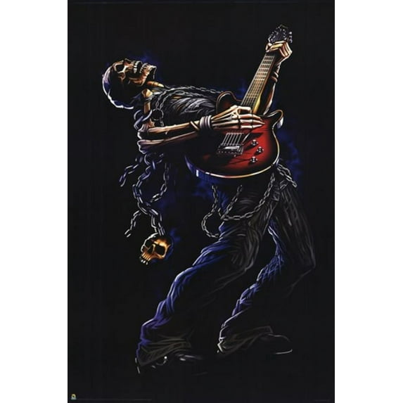 Bang Your Skull Guitarist Poster (24 x 36)