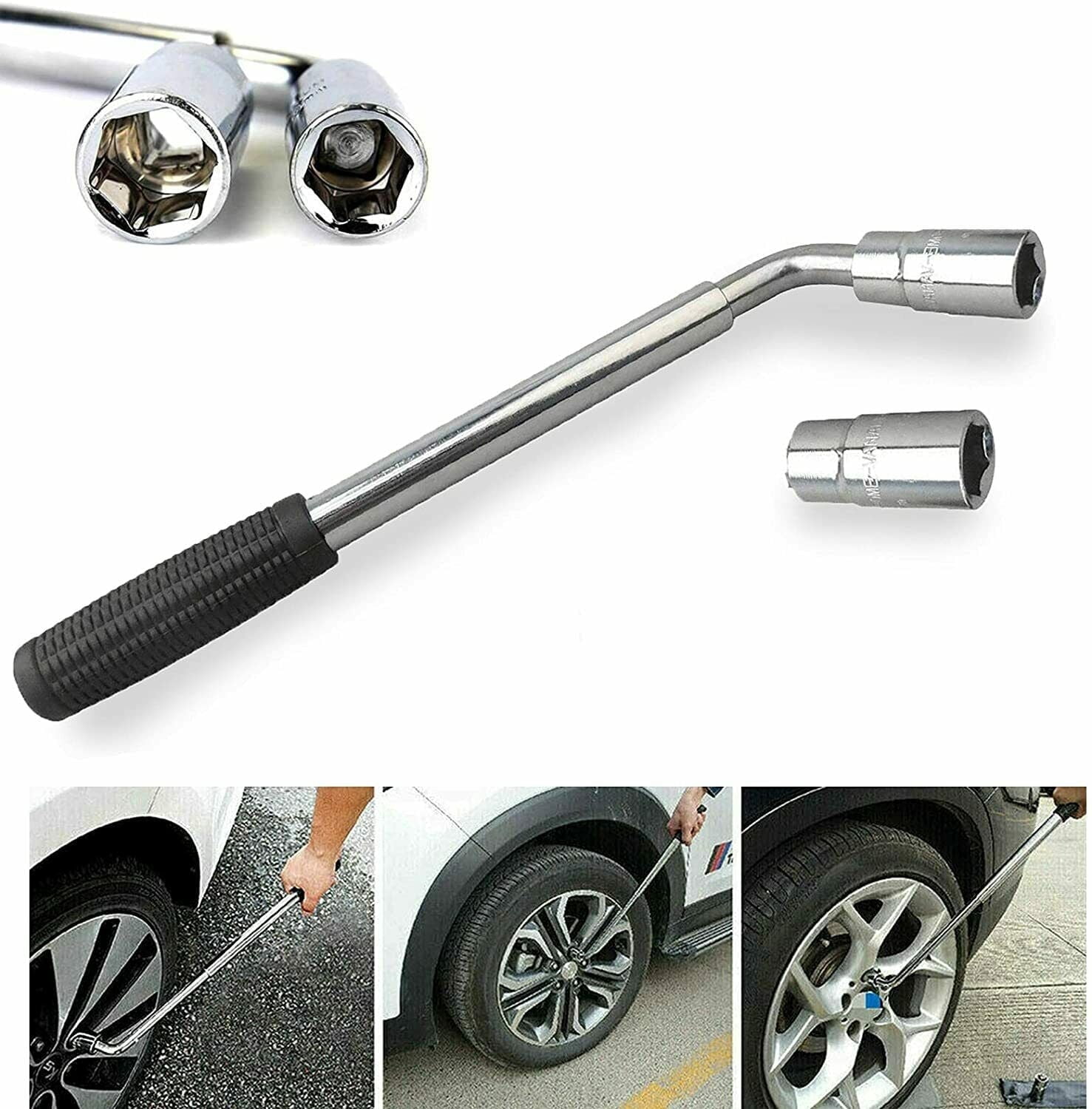 Bang4Buck Telescoping Extendable Car Tire Nut Tool, 4 Size Wheel Lug ...