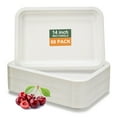 BangShou 60 Pack 14 Inch Disposable Food Trays, Heavy Duty Disposable