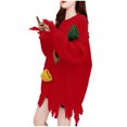 thumbnail image 1 of BangWanChi Christmas Sweater for Women 2024 Women Casual Fashion Pullover Long Sleeve Round Neck Knitted Sweater Tops, 1 of 4