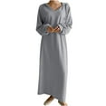 thumbnail image 1 of BangWanChi Dresses for Women Work Dresses for Women Dresses for Women Women's Fall and Winter Hooded Sports Plush Sweater Long Sleeve Zipper Coat Women's Plus Size Solid Color Robe, 1 of 9