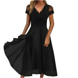 Sexy Solid Lace V Neck A Line Dresses Sexy Solid Lace V Neck A Line Dresses