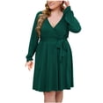thumbnail image 1 of BangWanChi Formal Dresses for Women Formal Dresses for Women Long Dresses for Women Fashion Women's Casual Spring/Summer Round Neck Long Sleeve Printed Dress, 1 of 7