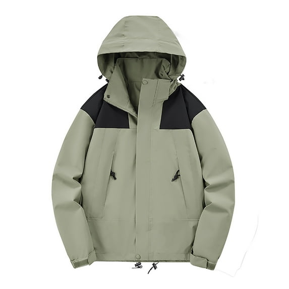 BangWanChi Lightweight Jacket Women Hiking Women Detachable Cap And Windproof Thick Three-in-one Jacket Outdoor Sports Warm Jacket