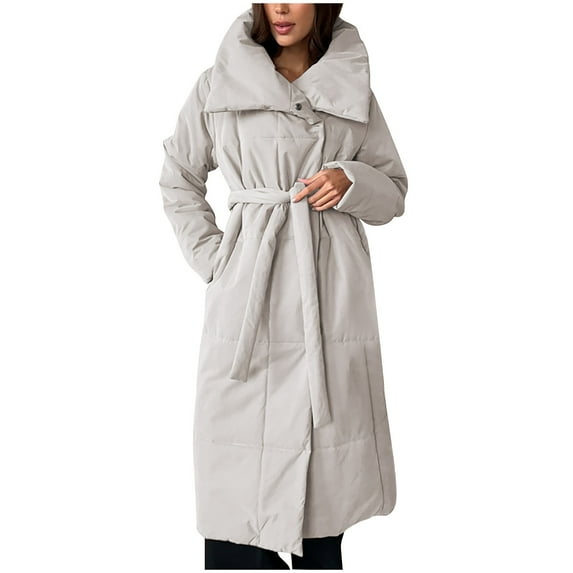 BangWanChi Lightweight Jacket Women Women's Casual Fashion Cotton Coat Long Coat Warm Loose Coat