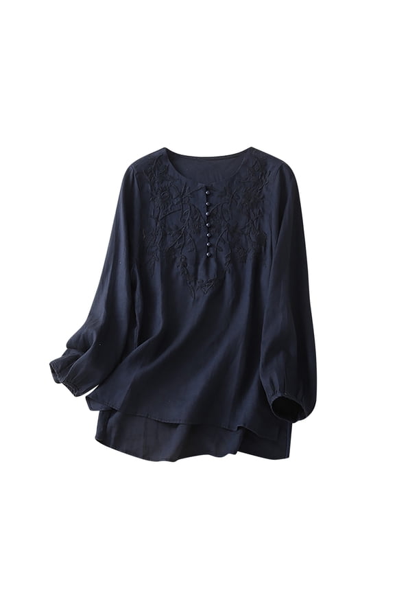 Long Sleeve Shirts for Women Womens Spring Summer V-neck Tops Loose Blouse Long Sleeve Casual Work Tunic Tops