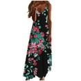 thumbnail image 1 of BangWanChi Maxi Dresses for Women 2024 ClearanceWomen's Summer Fashion Ethnic Style Printed V-neck Sleeveless Strap Dress, 1 of 1