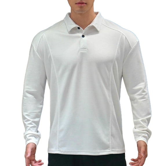 BangWanChi Men's Casual Solid Color Flap Button Shirts Long Sleeve Pullovers Lapel Top