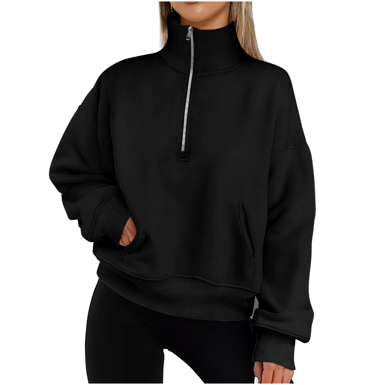 All-Over Print Women's Smock Short Hoodie With Long Sleeve main image 1