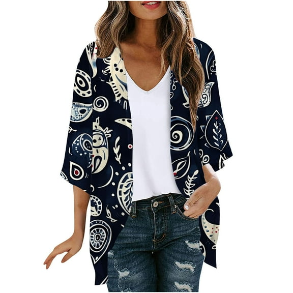 BangWanChi Summer Cardigans for Women Lightweight 2024 Women's Spring Summer Loose Casual Fashion Long-sleeved Cardigan Top