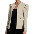 thumbnail image 1 of BangWanChi Sweatshirt Blazer Jacket Women Fashion Women's Color Long Sleeve Slim Tops Blouse Suit Outwear, 1 of 5