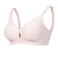 thumbnail image 1 of BangWanChi Wireless Bras for Women Support and Lift Pregnant Women's Nursing Bra Large Size Swelling Postpartum Nursing Bra Thin Without Steel Ring Nursing Bra Pink XXXL, 1 of 5