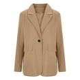 thumbnail image 1 of BangWanChi Women Blazers for Work Women's Solid Color Casual Fashion Long-Sleeved Cardigan Jacket Coat Top, 1 of 2