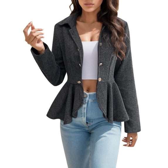 BangWanChi Women's Fashion Sports Jacket Long Sleeved Cardigan Flower Business Jacket Long Sleeved Hooded Casual Jacket