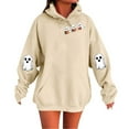 thumbnail image 1 of BangWanChi Women's Halloween Printed Hoodies Casual Long Sleeve Blouse Hooded Sweatshirts Top, 1 of 4