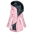 thumbnail image 1 of BangWanChi Women's Solid Color Outerwear Coats Long-Sleeved Hooded Fashion Padded Jackets, 1 of 6