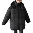 thumbnail image 1 of BangWanChi Womens Fall Jackets Plus Size Long Sleeved Solid Color Hooded Jacket, 1 of 5