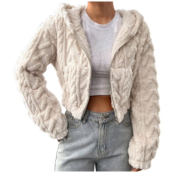 BangWanChi Womens Jackets Dressy Casual Fashion Women's Zipper V-Neck Pullover Tops Long Sleeve Hooded Blouse Sweatshirt