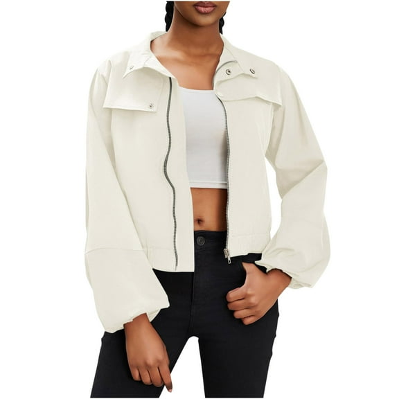 BangWanChi Womens Jackets Waterproof Women's Zip Up Oversized Sweatshirts Jacket Coat Long Sleeve Casual Fall Teen Girls Tops Clothes