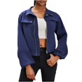 thumbnail image 1 of BangWanChi Womens Jackets Waterproof Women's Zip Up Oversized Sweatshirts Jacket Coat Long Sleeve Casual Fall Teen Girls Tops Clothes, 1 of 1