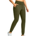 thumbnail image 1 of BangWanChi Womens Snow Pants Stretch Women's High Waist Drawstring Quick Drying Running Fitness Pants Legging Sports Pants Yoga Pants Green L, 1 of 4