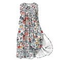 thumbnail image 1 of BangWanChi Womens Summer Dresses Dresses for Women Casual Summer Casual Dresses for Women Women Casual Temperament Elegant Loose Printed Lace Up Button Pleated 3/4 Sleeves Flip Collar Dress, 1 of 5