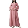 thumbnail image 1 of BangWanChi Womens Summer Dresses Sexy Dresses for Women Sexy Dresses for Women Women Versatile Comfort Temperament Solid Color Long Sleeved Round Neck Dress, 1 of 9