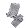 thumbnail image 1 of BangWanChi Womens Thermal Underwear Sets Women's Winter Flannel Pajamas And Home Wear Outerwear Set, 1 of 5