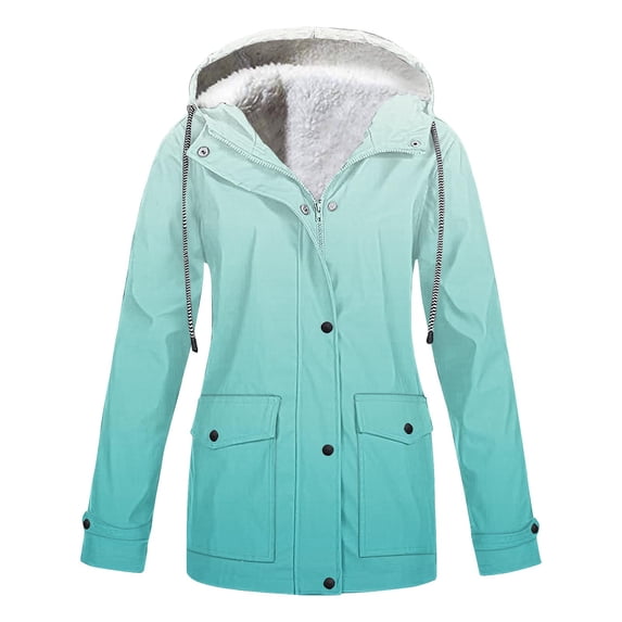 BangWanChi Womens Winter Coats Long Long Sleeved Solid Color Hooded Jacket