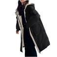 thumbnail image 1 of BangWanChi Womens Winter Coats Long Women's Winter Tops Jacket With Hood Waist And Overcoat Solid Outer Long Sleeve Coats With Pocket, 1 of 5