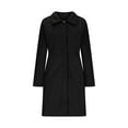 thumbnail image 1 of BangWanChi Womens Woolen Coat Jackets Women's Solid Color Elegant Breasted Long Sleeved Lapel Winter Coat Pea, 1 of 5