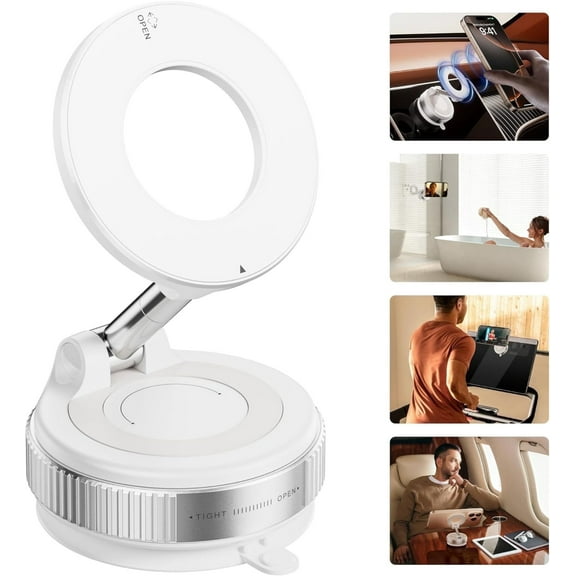 Bangben Magnetic Car Phone Holder for MagSafe Ultra Vacuum Suction Cup Phone Mount 360° Cell Phone Holders, Suit for All Phones