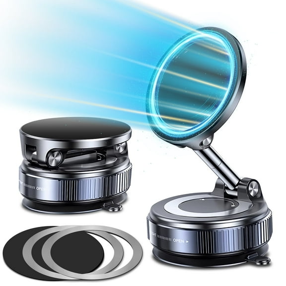 Bangben Magsafe Car Phone Mount, 360° Adjustable Angles Car Holder with Magnetic Disk, for Cell Phones, Black