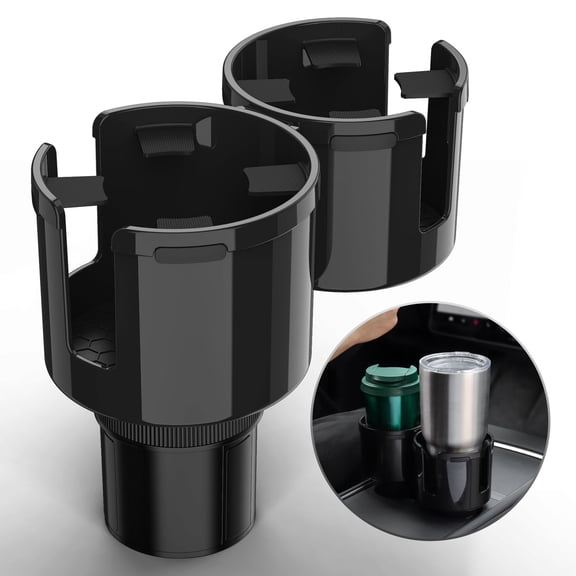 Bangbobby Car Cup Holder Expander, 2 in 1 Adapter with Expandable Base | Fits Yeti, Fits Hydroflask, Fits Stanley, Fits Large Water Bottles and Mugs, 10-46 OZ Capacity