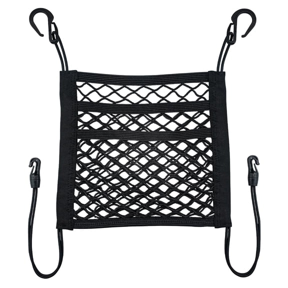 Bangbobby 3-Layer Car Mesh Organizer, Seat Back Net Bag, Barrier of Backseat Pet Kids, Cargo Tissue Purse Holder, Driver Storage Netting PouchUpgrade Stretch Length