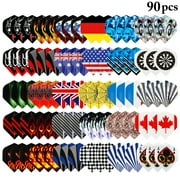Bangcool 90PCS Dart Flight Creative Assorted Fashion Plastic Dart Wing Dart Supplies