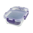 thumbnail image 1 of Banger Basket Two Compartment Borosilicate Glass Container Cleaning Tool with Sealable Lid (Dark Purple), 1 of 3