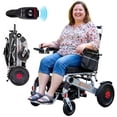 thumbnail image 1 of Bangeran Mammoth EX Durable Ergonomic Electric Powered Wheelchair for Seniors & Disability, Foldable Transport Chair Allowed on Airplanes - Silver Red, 1 of 13