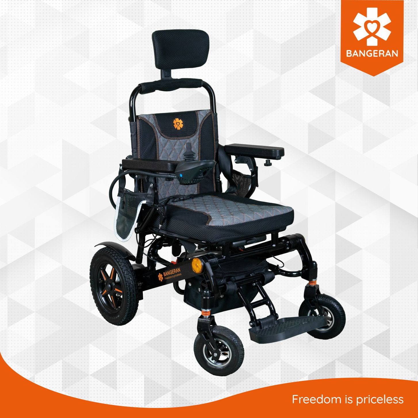 Bangeran Thunderbolt (Manual) Reclining Electric Wheelchair, Portable