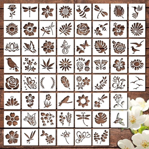 Banghong 2024 New Garden Fence Large Flower Stencils DIY Decoration,Fence Stencils for Painting Large,Flower Stencils for Wood Fence,Sunflower Yard Spray Paint Big Crafts Floor Stencils 24PCS