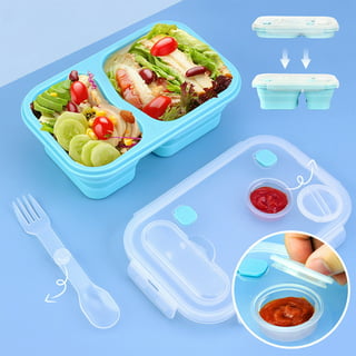  OmieBox Silicone Leakproof Snack Containers To Go, Food Storage  Containers with Lid, School Lunch Bento Container - BPA Free, Airtight,  Dishwasher and Freezer Safe, Oven Safe - 9.4 ounces: Home & Kitchen