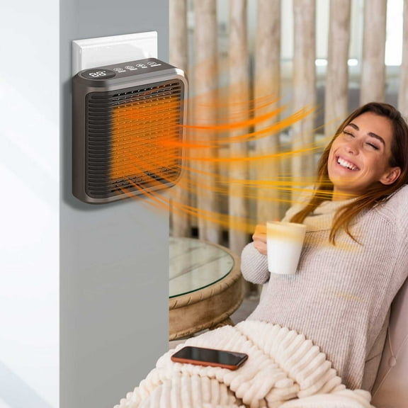 Banghong Mini Heater,Plug Wall Mounted Heater,Multi-function Timing Hot Heater,Electric Fan Heater Fast Heating, Low Noise